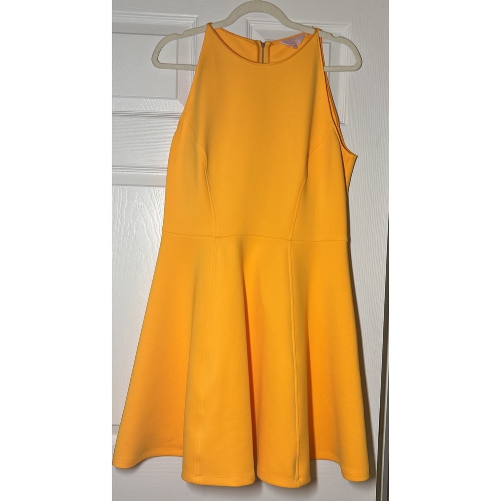 Ted Baker London Sew In Love Fit & Flare Sleeveless Dress Light Orange Size 4